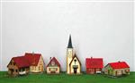 1 kerk, 5 Huisjes  H0/HO [NX19]