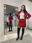 Straight zipped skirt 241-Jada Red