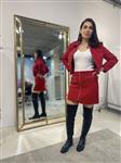 Straight zipped skirt 241-Jada Red