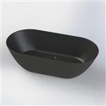 Vrijstaand Ligbad Boss & Wessing Cusco 165x83x50 cm Cast Marble Mat Zwart