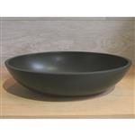 Waskom Luca Sanitair Ovaal 48x32x12 cm Solid Surface 8mm Dik Mat Antraciet