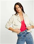 Straight jacket with suede effect 241-Gousmi Tofu