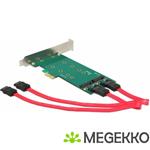 Delock 89473 PCI Express x1-kaart > 2 x interne M.2-sleutel B 110 mm - Low Profile Form Factor