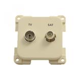 Presto Contactdoos TV + SAT Inbouw S-10.000 Wit