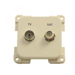 Presto Contactdoos TV + SAT Inbouw S-10.000 Wit