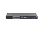 Dahua DH-S3218-16ET-135 18-poorts Unmanaged Desktop Switch met 16-poorts PoE, 2 × RJ-45 10/100/1000 