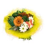 Boekethouder Sisal Geel 25 cm - Exclusief Decoratie Boekethouder
