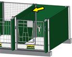 Zijwand met openingen voor de groene Patura kalverbox