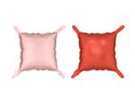 Rood Roze Ballonnen Muur Leeg 35cm 4st