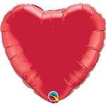 Folieballon Hartvormig Ruby Red Rood - 45 cm