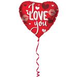 Hart Helium Ballon Rood I Love You Leeg 45cm
