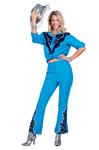 Western Kostuum Blauw Dames