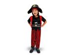Piratenpak Zwart Rood Kind 4 delig