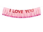 Rood Roze Banner I Love You 1,5m