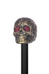 Zwart Gouden Wandelstok Doodshoofd
