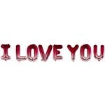 Roze Helium Ballon I Love You Leeg 36cm 8st