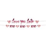 Rood Roze Letterslinger Love You Lots 1,50m 2st