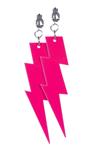 Neon Roze Oorbellen Bliksem