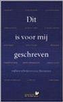 Dit is voor mij geschreven