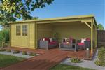 Tuinhuis Charlotta met overkapping: 300+400x300