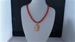 OUD-HOLLANDSE  KORAAL  ketting/oorhanger-set