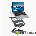 ACT Laptopstandaard. aluminium. inklapbaar. traploos in hoogte verstelbaar
