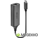 Lindy 43299 kabeladapter/verloopstukje USB C RJ-45 Zilver
