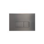 Bedieningsplaat Qeramiq Push Met DualfFush Frontbediening Metaal Rechthoek Gunmetal