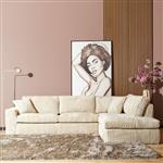 MySofa Teddy | 2,5 zits + Divan Rechts | Beige | Tilia 03