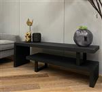 TV-Meubel Kelly 140 cm | Zwart Mangohout | Verlengbaar