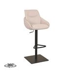 Barkruk Beauty 52x58,5x88,5-113 cm Naturel Touch Bouclé | Zwart Metaal