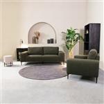 Bank Ferraro 3-Zits 212x88x85 cm Hunter Touch | Zwart Metaal