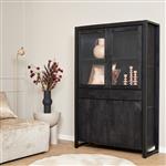 Vitrinekast Boaz Black Edition 180x45x115 cm