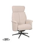 Relaxfauteuil Verdal | 77x79x109 cm | Naturel Boucle | Zwart Metaal