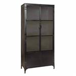 Vitrinekast Renew 90 cm | Antiek Zwart Metaal