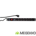 LogiLink PDU7C01 7AC-uitgang(en) 230V 2m Zwart Overspanningsbeveiliging