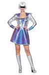 Space Jurk Dames Metallic