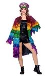 Regenboog Jas Dames Tinsel Lang