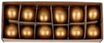 Actie Ganzeneieren Goud 8 cm - Doos met 4 Uitgeblazen Eieren Voor Decoratie Leeggeblazen voor decora