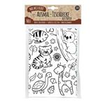 XXL groeps kleurplaat - Dierentuin ( Zoo) en natuur  (120 x 85 cm)