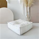 Bouclé Ottoman Kinderpoef - Wit WIt