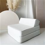 Bouclé Lounger -Wit -  kinderstoel, lounger en speelplek! Wit