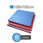 Tatami matten rood-blauw - 100x100x4 cm - Palletprijs