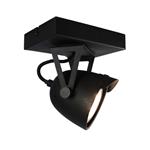 Led Spot Cap 1-Lichts 14x10x14 cm Zwart Metaal