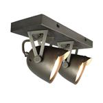 Led Spot Cap 2-Lichts 32x10x14 cm Burned Steel Metaal