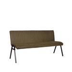 Eetkamerbank Matz 175 cm | Microvezel / Zwart Metaal | Verkrijgbaar In 3 Kleuren