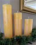 Krulkaars, Bika Kaarsen, set van 3, Zonnegeel 333150