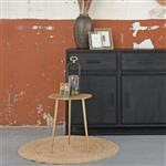 Dressoir Chili 170x45x90 cm| Zwart Mangohout| Zwart Metaal