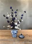 Handbeschilderd Chinees Porseleinen Potje met Deksel – Kunst bloemen - Luxe Decoratie (45 cm Hoog)