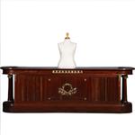 Mahonie Toonbank, Roomdivider, Bar, counter of balie voor winkelinrichting of receptie ca 1865 [No.6